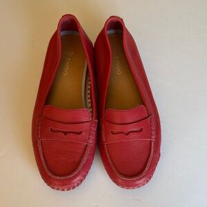 Saydo driving loafers women’s 41 red leather comfortable